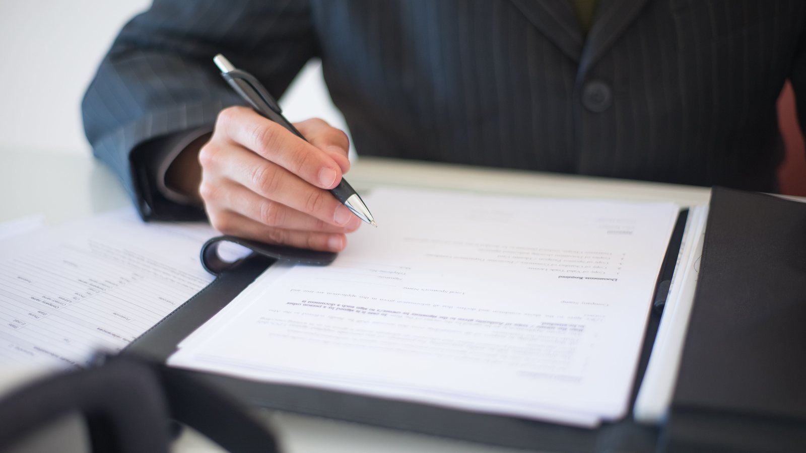 Signing a printed corporate document